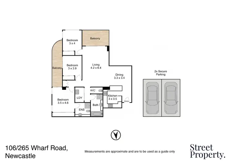 Floorplan of Homely apartment listing, 106/265 Wharf Road, Newcastle NSW 2300