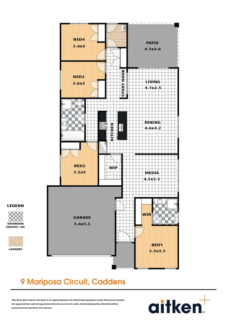 Floorplan of Homely house listing, 9 Mariposa Circuit, Caddens NSW 2747