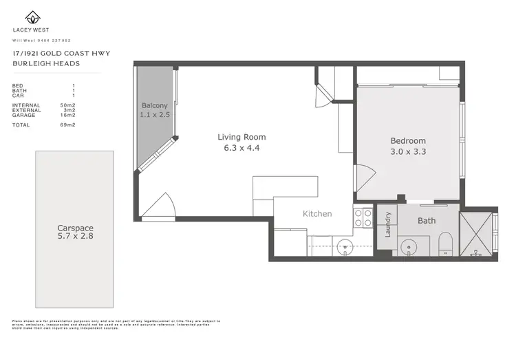 Floorplan of Homely unit listing, 17/1921 Gold Coast Highway, Burleigh Heads QLD 4220