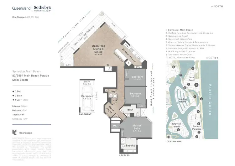 Floorplan of Homely apartment listing, 80/3554 Main Beach Parade, Main Beach QLD 4217