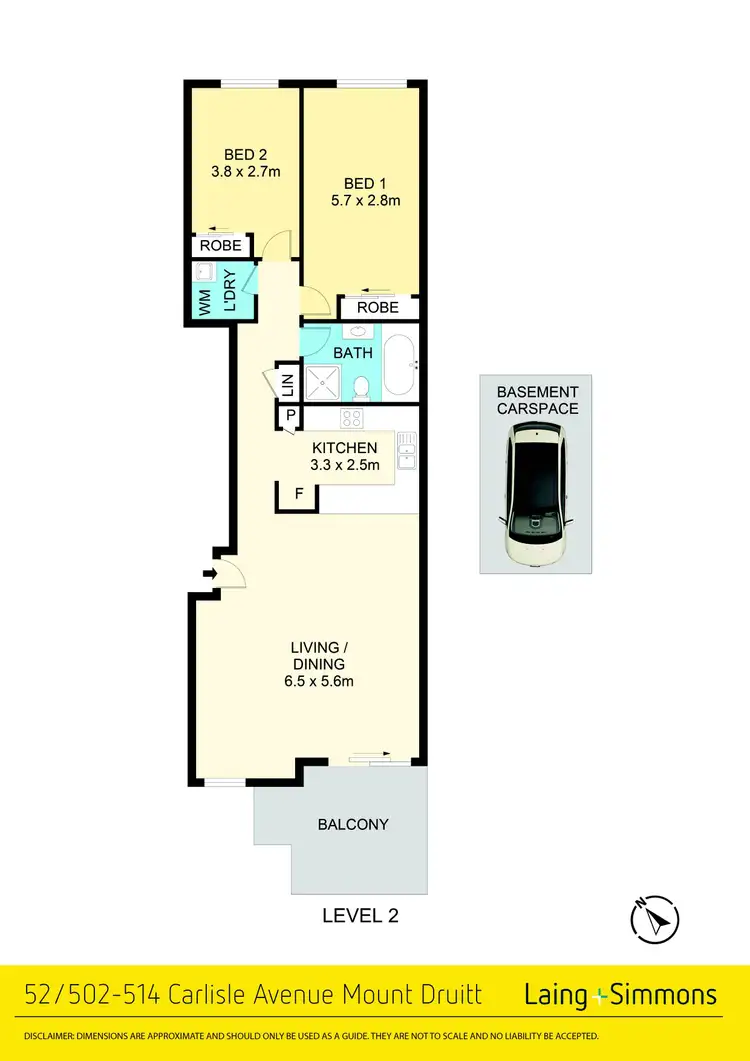 Floorplan of Homely unit listing, 52/502-514 Carlisle Avenue, Mount Druitt NSW 2770