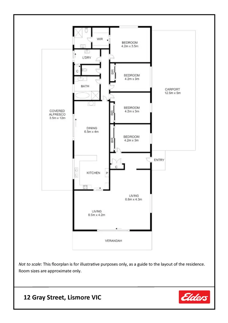 Floorplan of Homely house listing, 12 Gray Street, Lismore VIC 3324