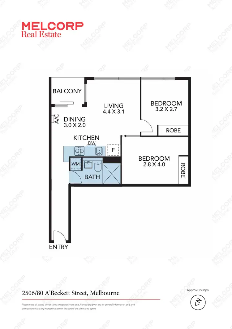 Floorplan of Homely apartment listing, 2506/80 A'beckett Street, Melbourne VIC 3000