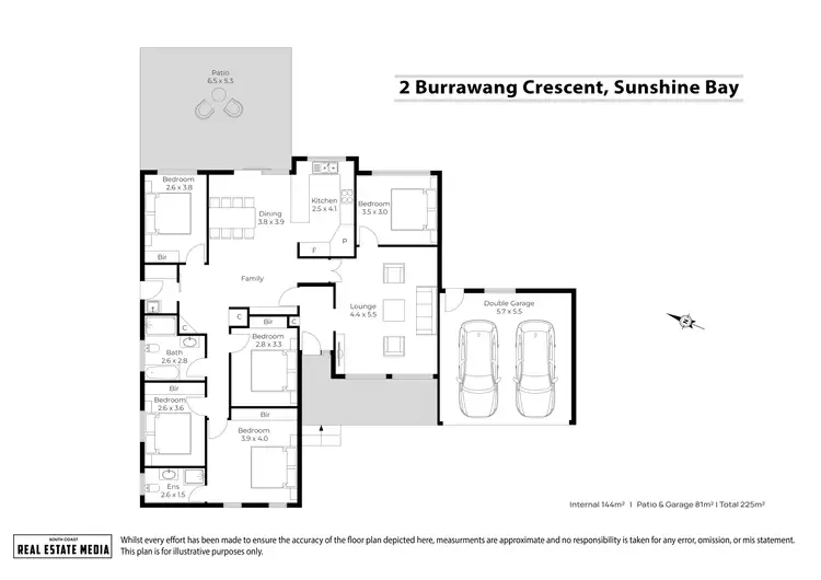 Floorplan of Homely house listing, 2 Burrawang Crescent, Sunshine Bay NSW 2536