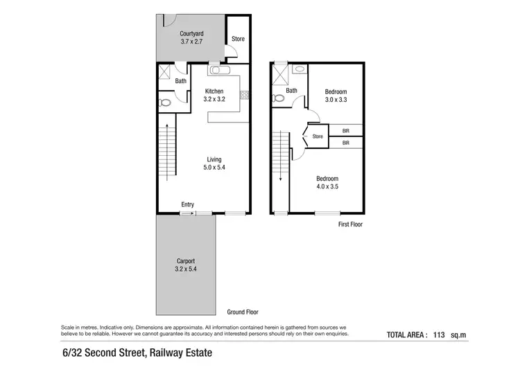 Floorplan of Homely unit listing, 6/32-34 Second Street, Railway Estate QLD 4810