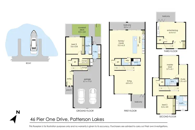 Floorplan of Homely house listing, 46 Pier One Drive, Patterson Lakes VIC 3197