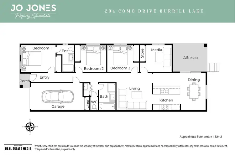 Floorplan of Homely semi-detached listing, 29a Como Avenue, Burrill Lake NSW 2539
