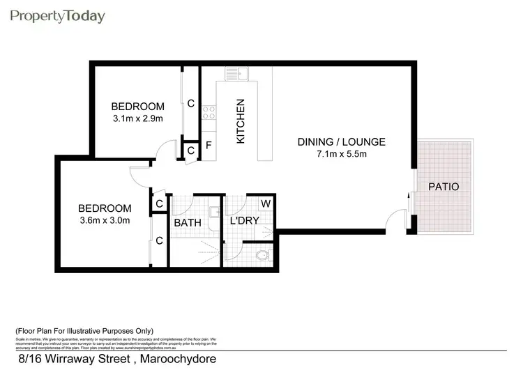 Floorplan of Homely unit listing, 8/16 Wirraway Street, Maroochydore QLD 4558