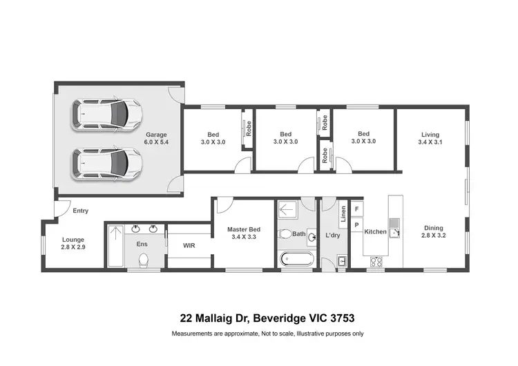 Floorplan of Homely house listing, 22 Mallaig Drive, Beveridge VIC 3753