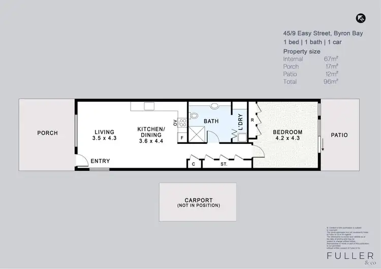 Floorplan of Homely unit listing, 45/9 Easy Street, Byron Bay NSW 2481