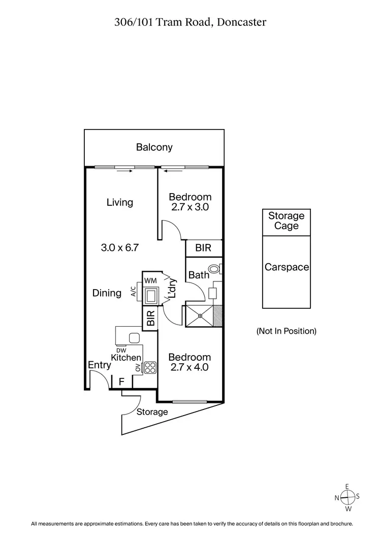 Floorplan of Homely apartment listing, 306/101 Tram Road, Doncaster VIC 3108