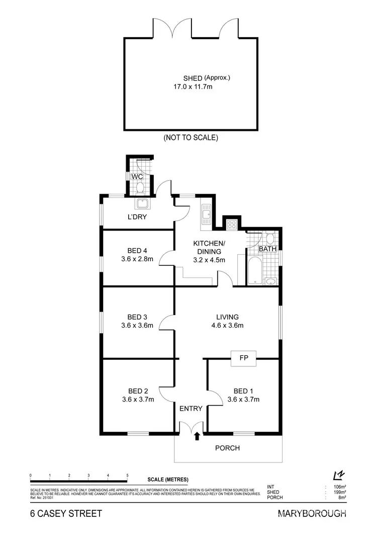Floorplan of Homely house listing, 6 Casey Street, Maryborough VIC 3465