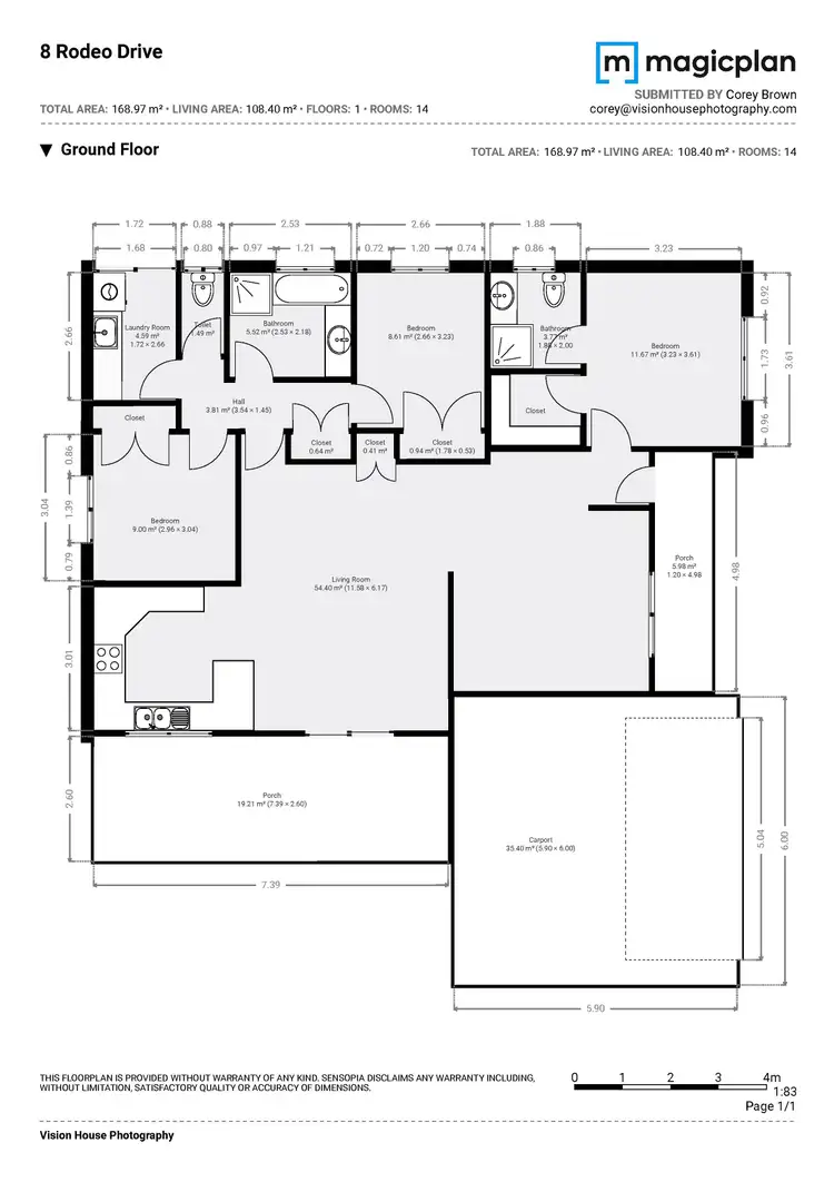 Floorplan of Homely house listing, 8 Rodeo Drive, Mildura VIC 3500