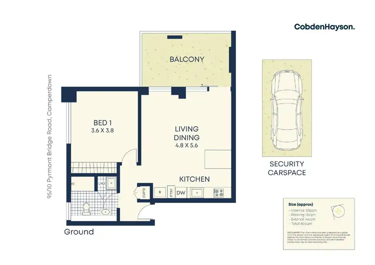 Floorplan of Homely apartment listing, 95/10 Pyrmont Bridge Road, Camperdown NSW 2050