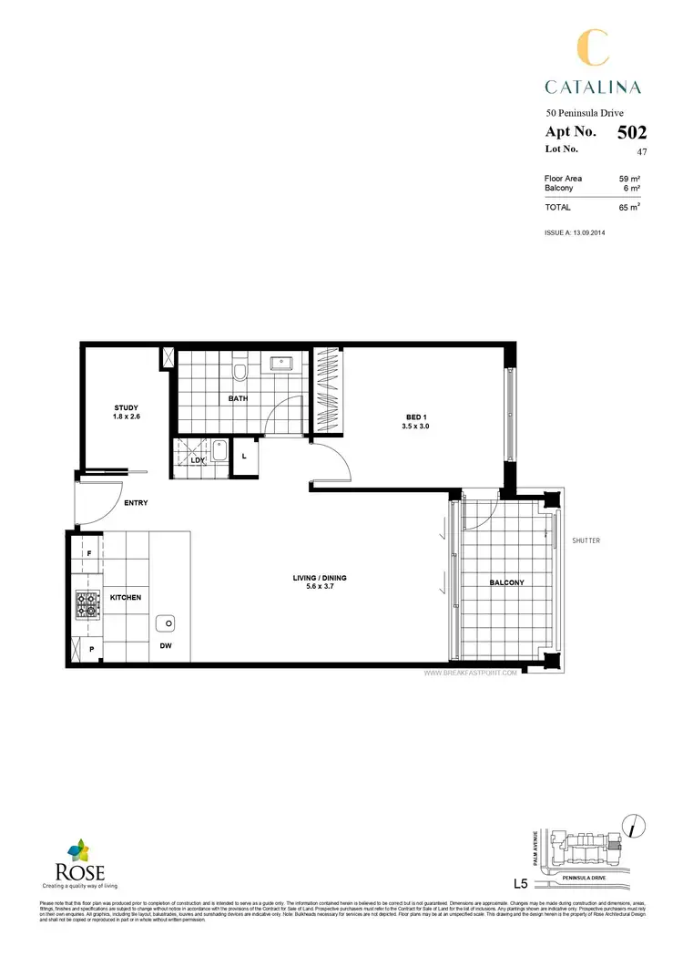 Floorplan of Homely apartment listing, 502/50 Peninsula Drive, Breakfast Point NSW 2137