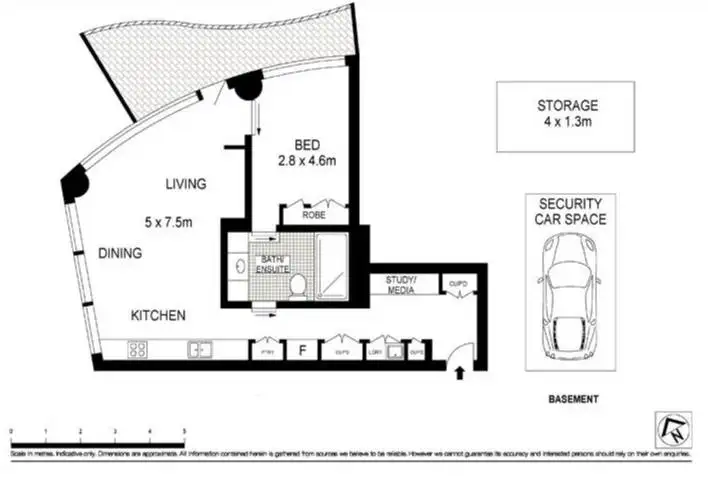 Floorplan of Homely unit listing, 901/129 Harrington Street, Sydney NSW 2000