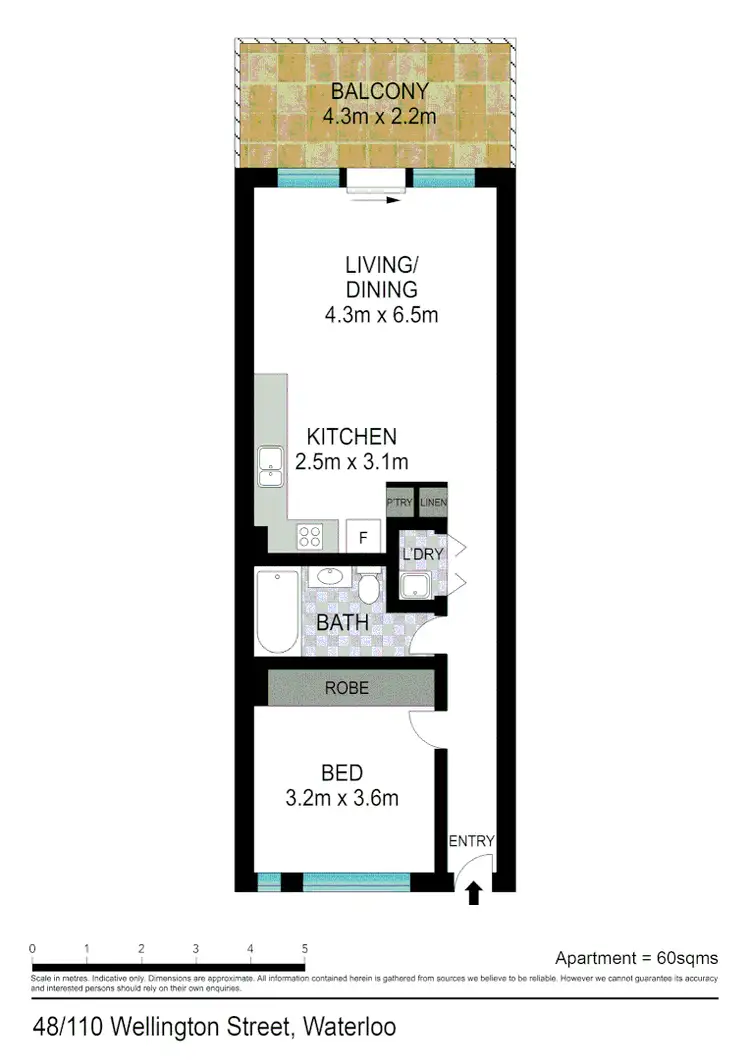 Floorplan of Homely apartment listing, 48/110 Wellington Street, Waterloo NSW 2017