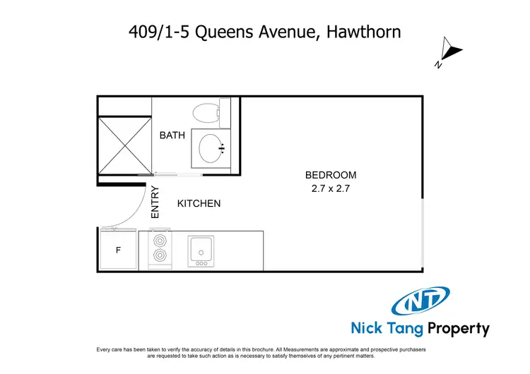 Floorplan of Homely apartment listing, 409/1-5 Queens Avenue, Hawthorn VIC 3122