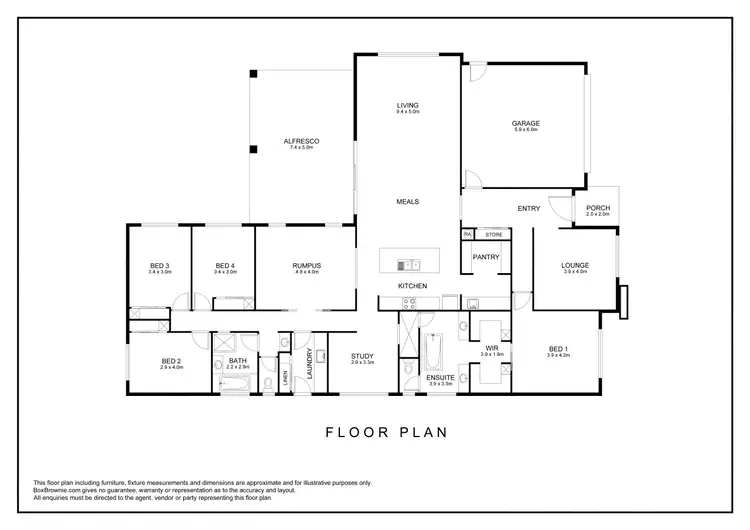 Floorplan of Homely house listing, 93 Brewer Drive, West Wodonga VIC 3690