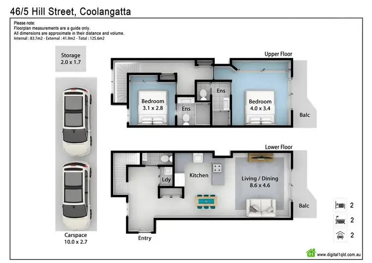 Floorplan of Homely apartment listing, 46/5-7 Hill Street, Coolangatta QLD 4225