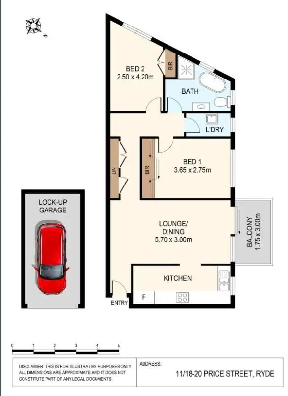 Floorplan of Homely apartment listing, 11/18-20 Price Street, Ryde NSW 2112