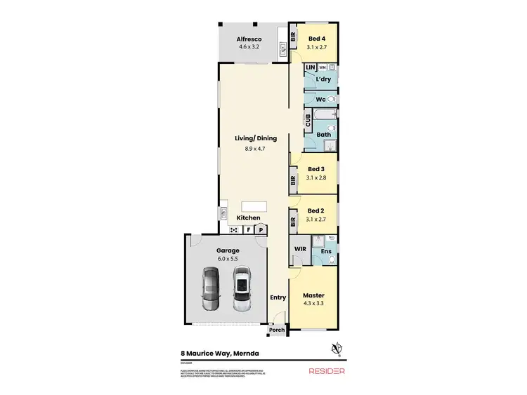 Floorplan of Homely house listing, 8 Maurice Way, Mernda VIC 3754