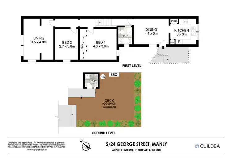 Floorplan of Homely apartment listing, 2/24 George Street, Manly NSW 2095
