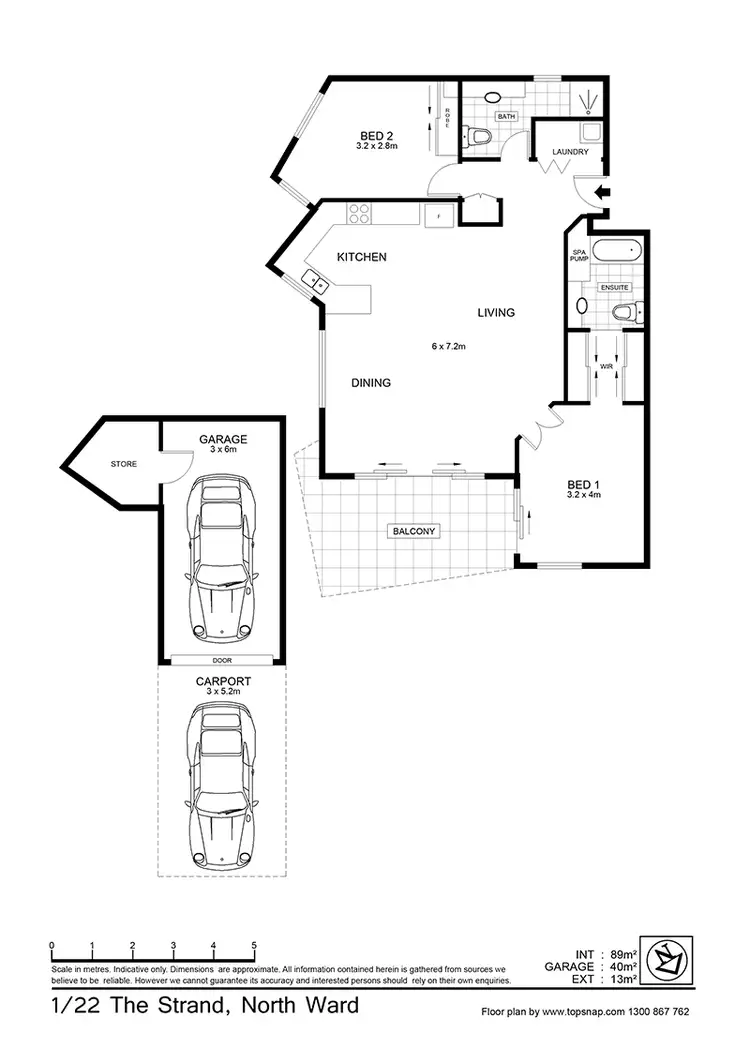 Floorplan of Homely unit listing, 1/22 The Strand, North Ward QLD 4810
