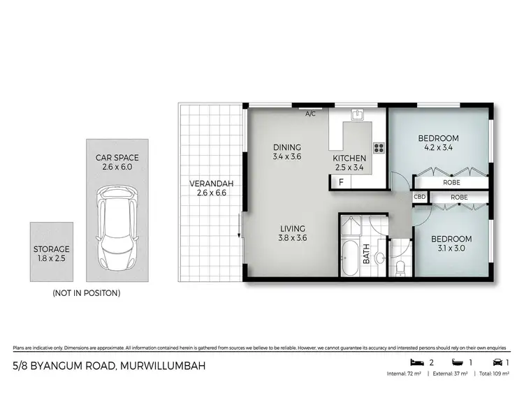 Floorplan of Homely unit listing, 5/8 Byangum Road, Murwillumbah NSW 2484