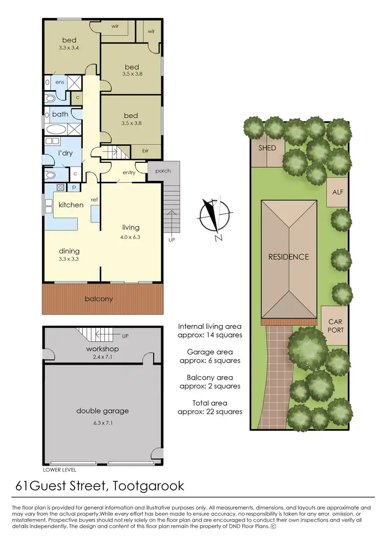 Floorplan of Homely house listing, 61 Guest Street, Tootgarook VIC 3941