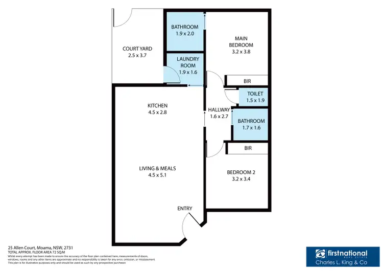 Floorplan of Homely unit listing, 25/61 Regent Street, Moama NSW 2731