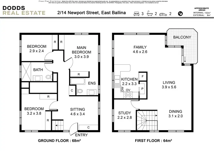 Floorplan of Homely house listing, 2/14 Newport Street, East Ballina NSW 2478