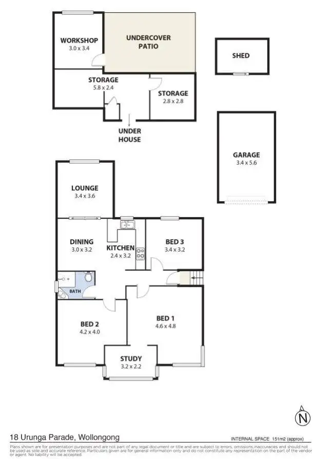 Floorplan of Homely house listing, 18 Urunga Parade, West Wollongong NSW 2500