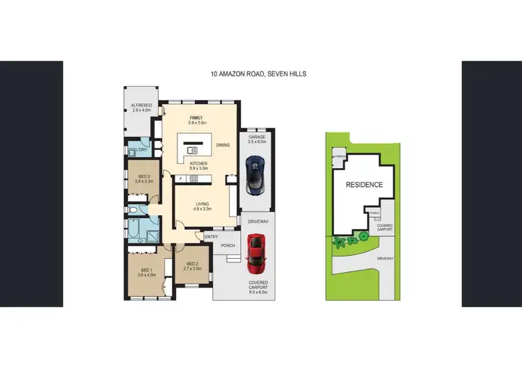 Floorplan of Homely house listing, 10 Amazon Road, Seven Hills NSW 2147