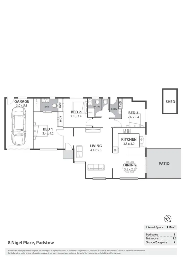 Floorplan of Homely house listing, 8 Nigel Place, Padstow NSW 2211