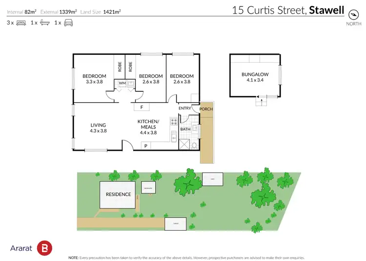 Floorplan of Homely house listing, 15 Curtis Street, Stawell VIC 3380