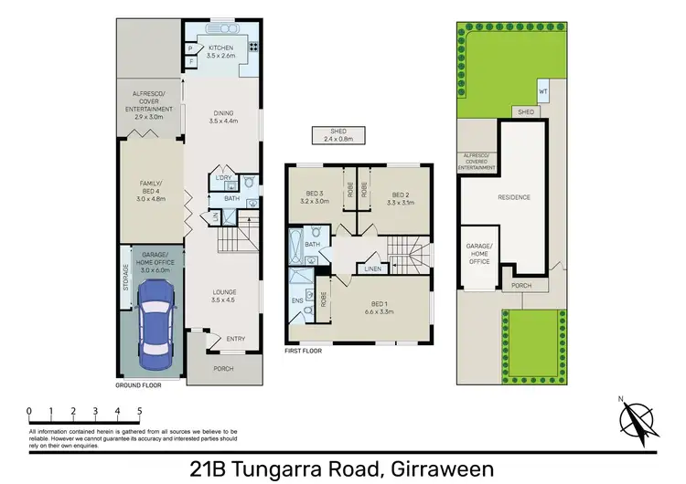 Floorplan of Homely semi-detached listing, 21B Tungarra Road, Girraween NSW 2145