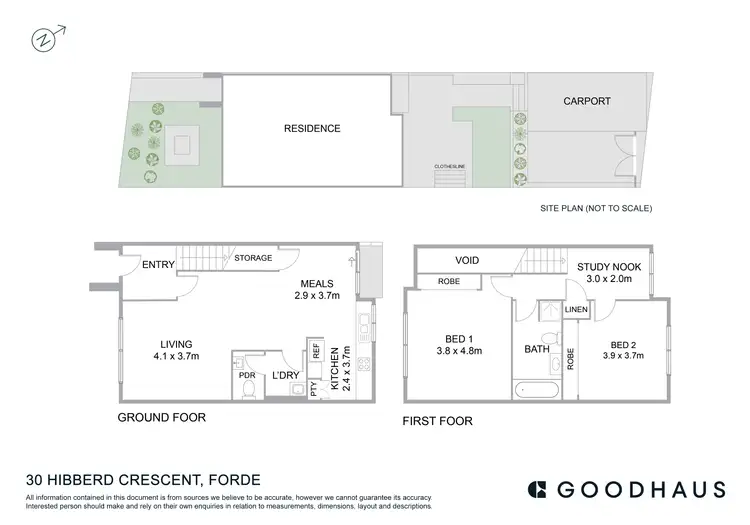 Floorplan of Homely villa listing, 30 Hibberd Crescent, Forde ACT 2914