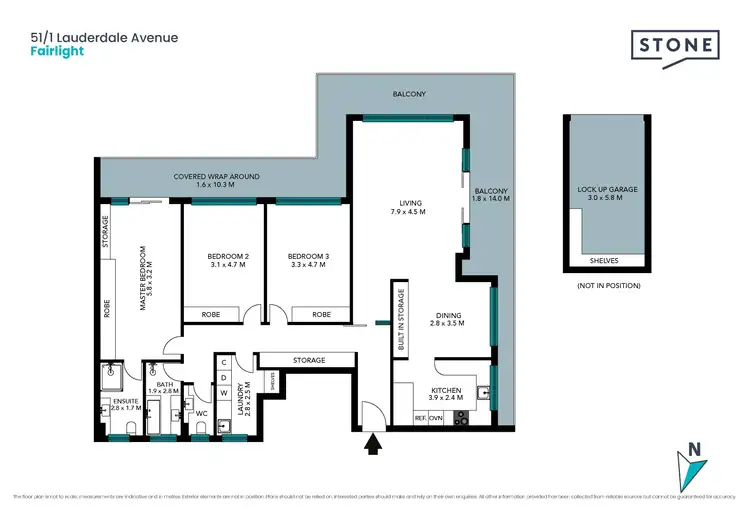Floorplan of Homely apartment listing, 51/1 Lauderdale Avenue, Fairlight NSW 2094