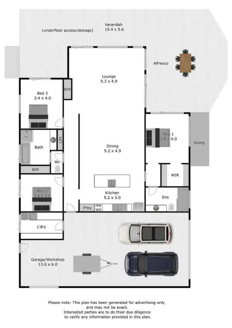 Floorplan of Homely house listing, 3697 Myrtleford-Yackandandah Road, Yackandandah VIC 3749