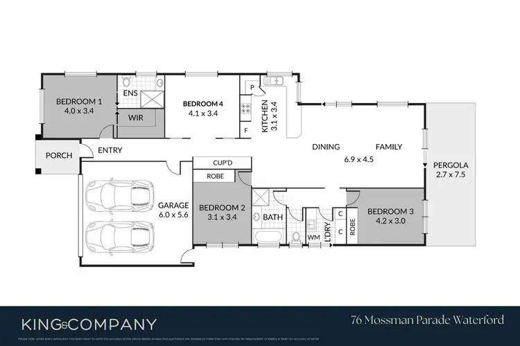 Floorplan of Homely house listing, 76 Mossman Parade, Waterford QLD 4133