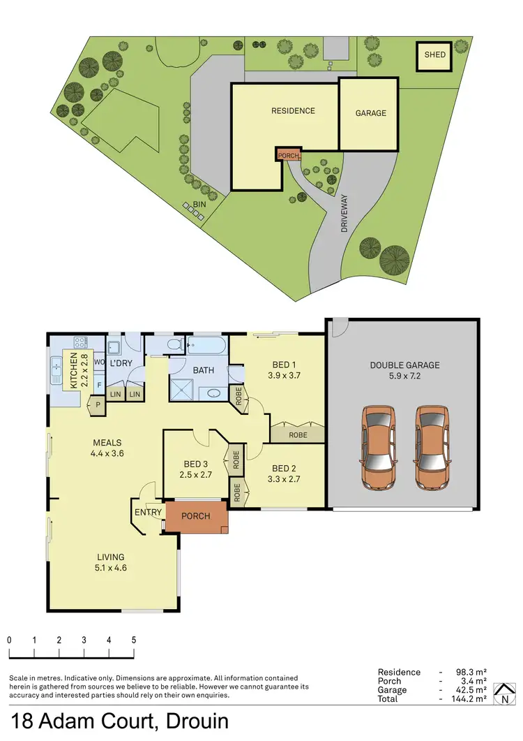 Floorplan of Homely house listing, 18 Adam Court, Drouin VIC 3818
