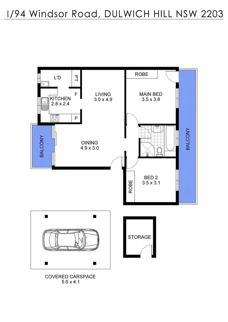 Floorplan of Homely apartment listing, 1/94-96 Windsor Road, Dulwich Hill NSW 2203