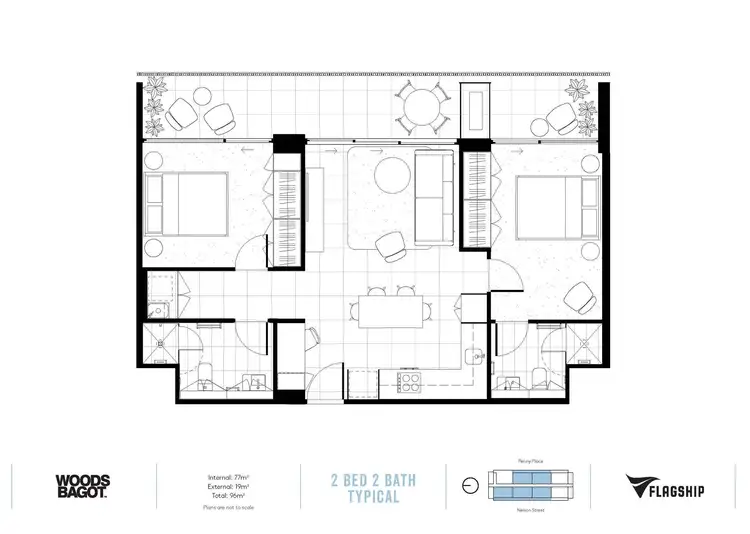 Floorplan of Homely apartment listing, 1408/17 Penny Place, Adelaide SA 5000