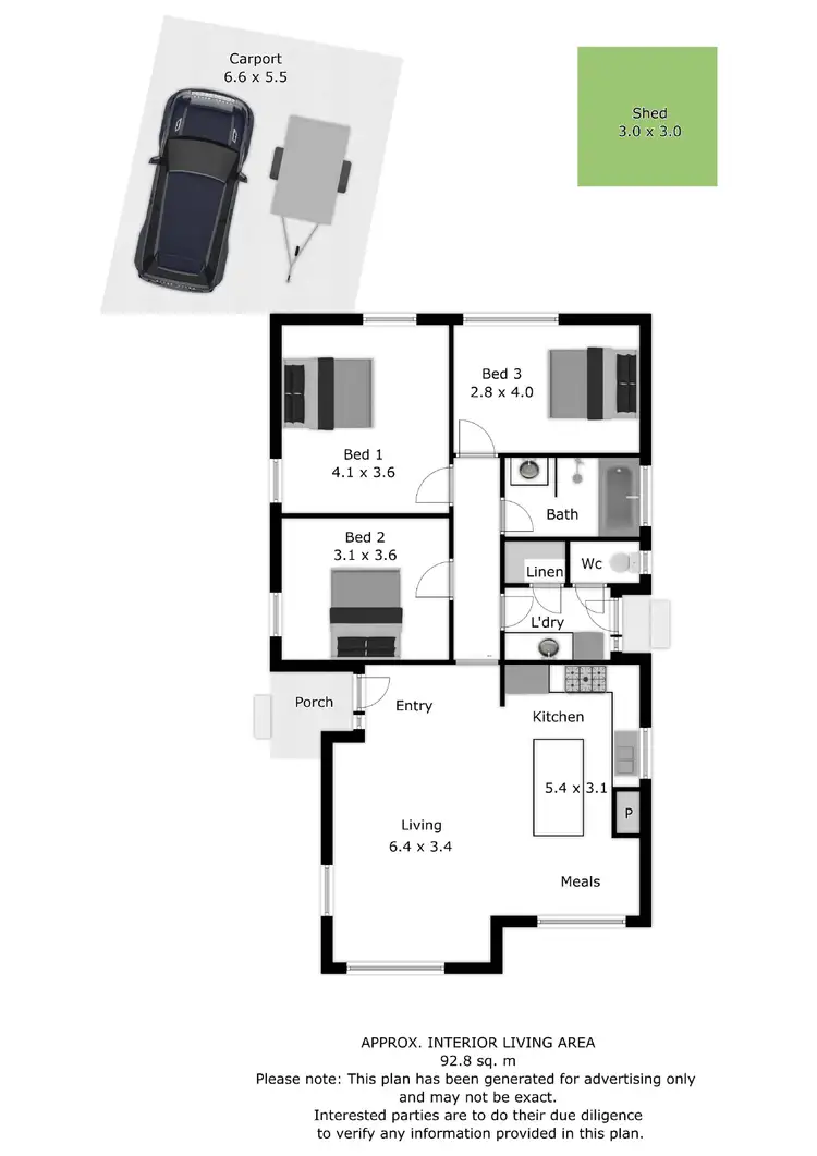 Floorplan of Homely house listing, 1 Black Street, Wodonga VIC 3690