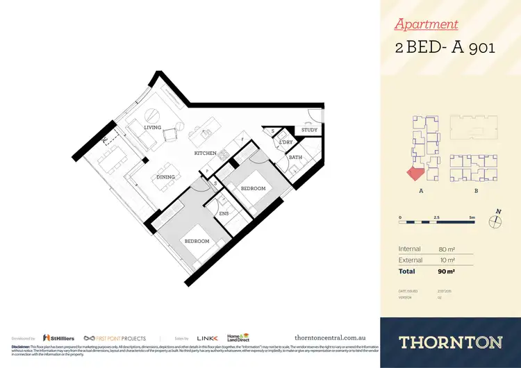 Floorplan of Homely apartment listing, 901/81A Lord Sheffield Circuit, Penrith NSW 2750