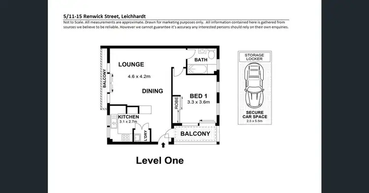 Floorplan of Homely apartment listing, 5/11-15 Renwick Street, Leichhardt NSW 2040