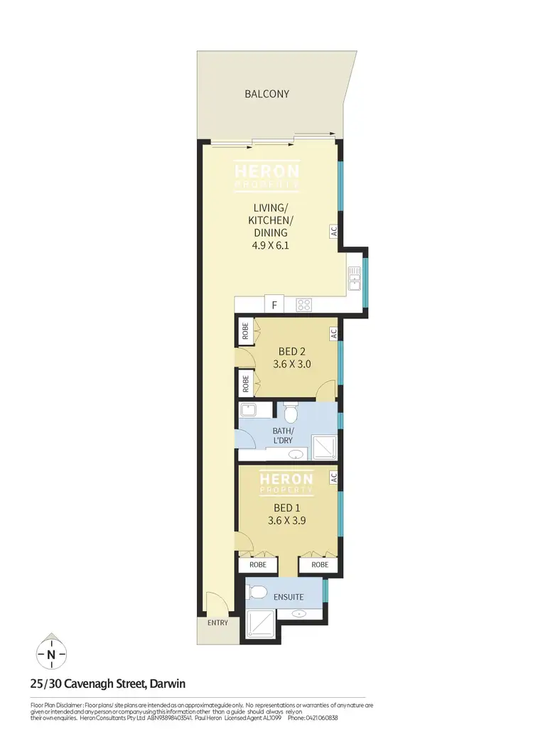 Floorplan of Homely unit listing, 25/30 Cavenagh Street, Darwin City NT 800