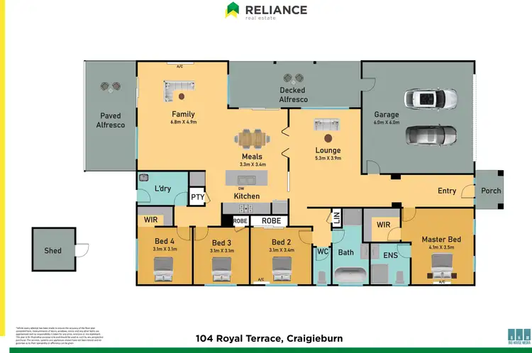 Floorplan of Homely house listing, 104 Royal Terrace, Craigieburn VIC 3064