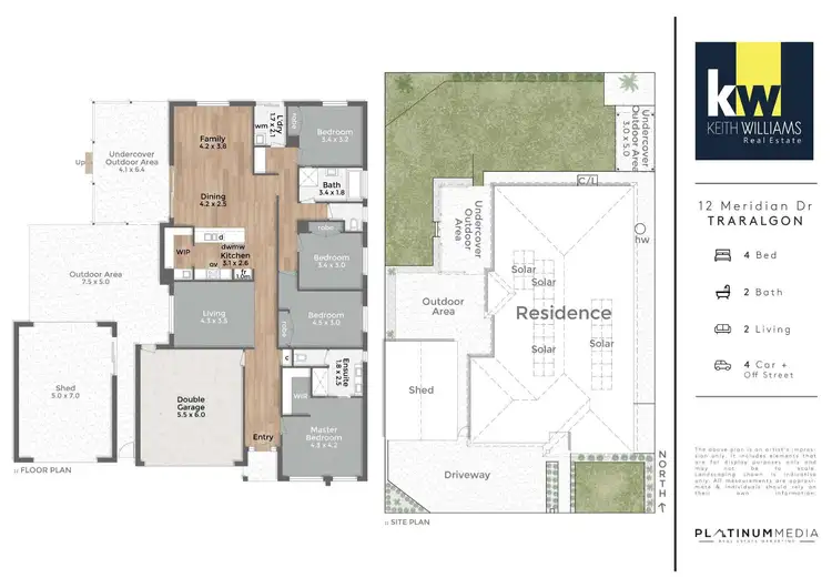Floorplan of Homely house listing, 12 Meridian Drive, Traralgon VIC 3844